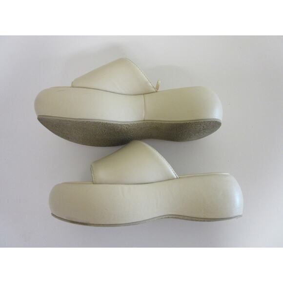 ZARA Beige Platform 39 Slip On Slides Open Toe Sandals - Picture 7 of 9